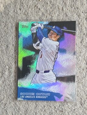 Topps Shohei Ohtani Dodgers Holographic Card - Blue/Green